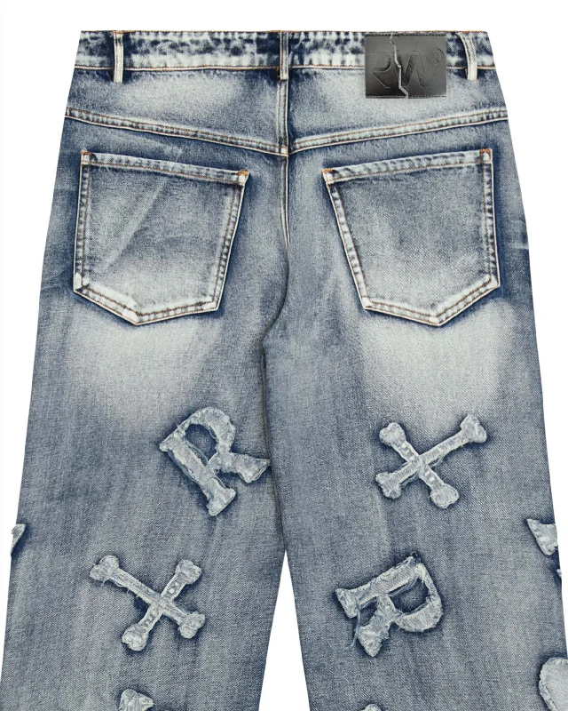 Washed Ice Patch Jeans