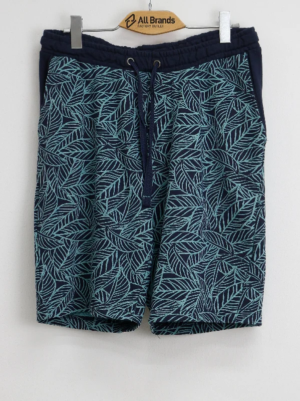 Men's All Over Printed Drawstring Short,Navy