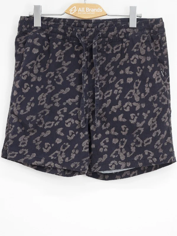 Men's Animal Print Drawstring Short,Black