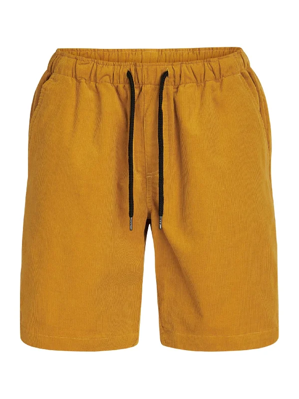 Men's Ribbed Short,Mustard