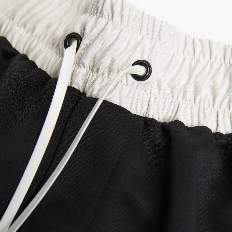 classic gym short / black + ivory