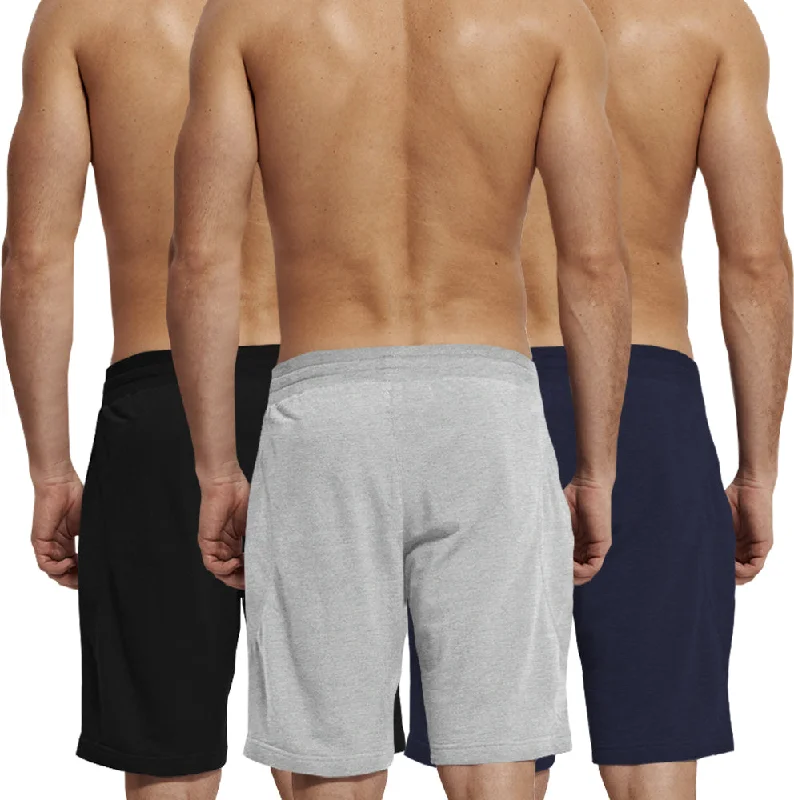 mens short-PACK OF 3-grey-black-navy