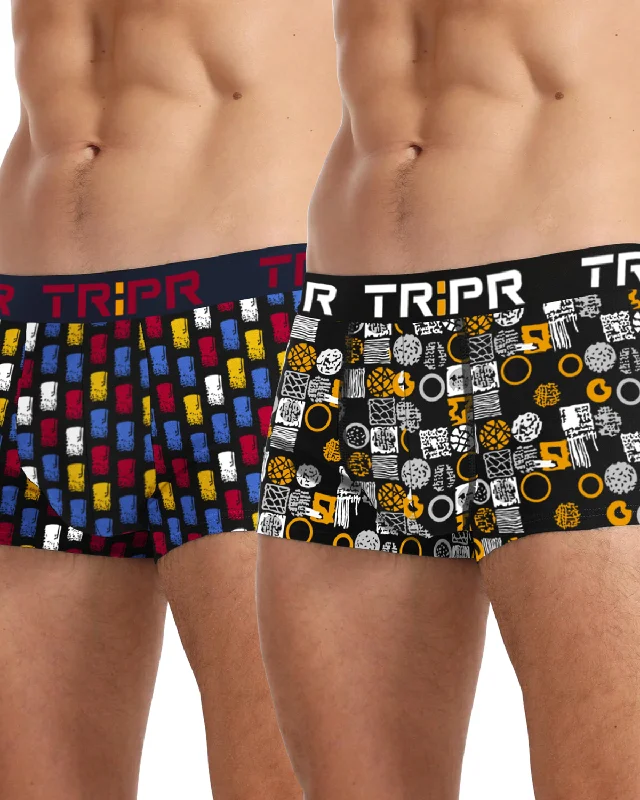 (PACK OF 2) Men Multicolor Printed Trunk