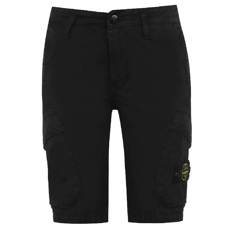 Stone Island Junior Canvas Cargo Shorts