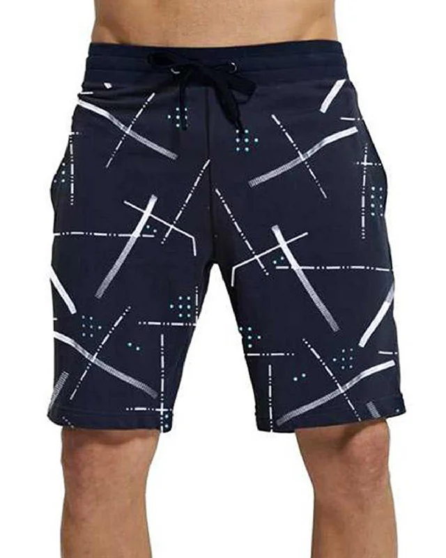 Men Blue Printed Regular Shorts