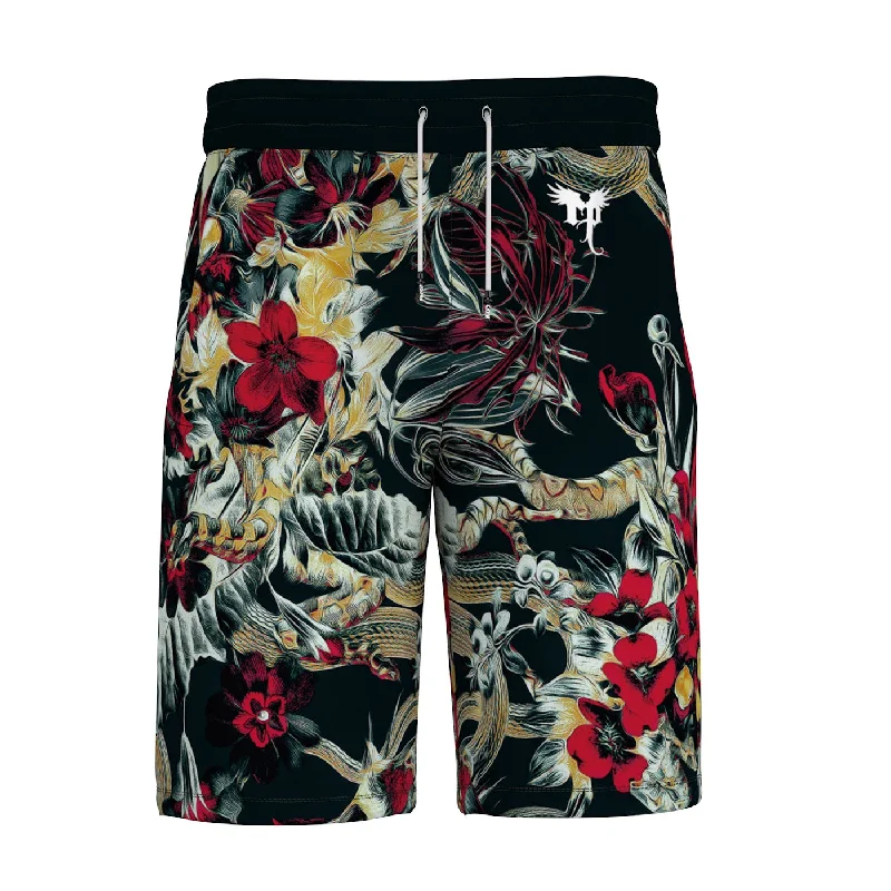 Crimson Bloom Shorts