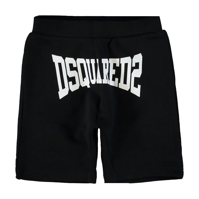 Kids DSQUARED2 Black Sweatshorts