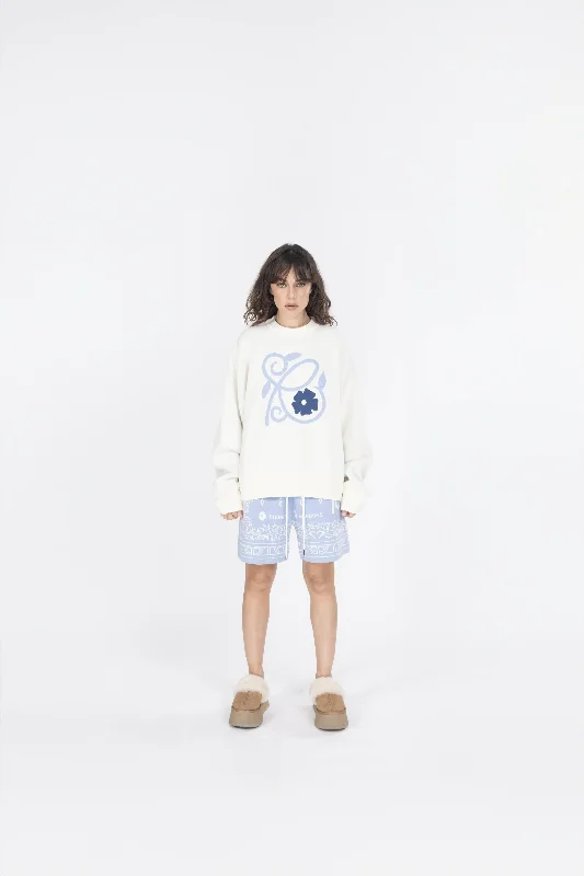 Knitted Porcelain Shorts - Sky