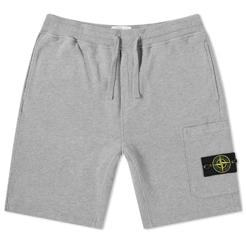 Stone Island Grey Cotton Sweatshorts