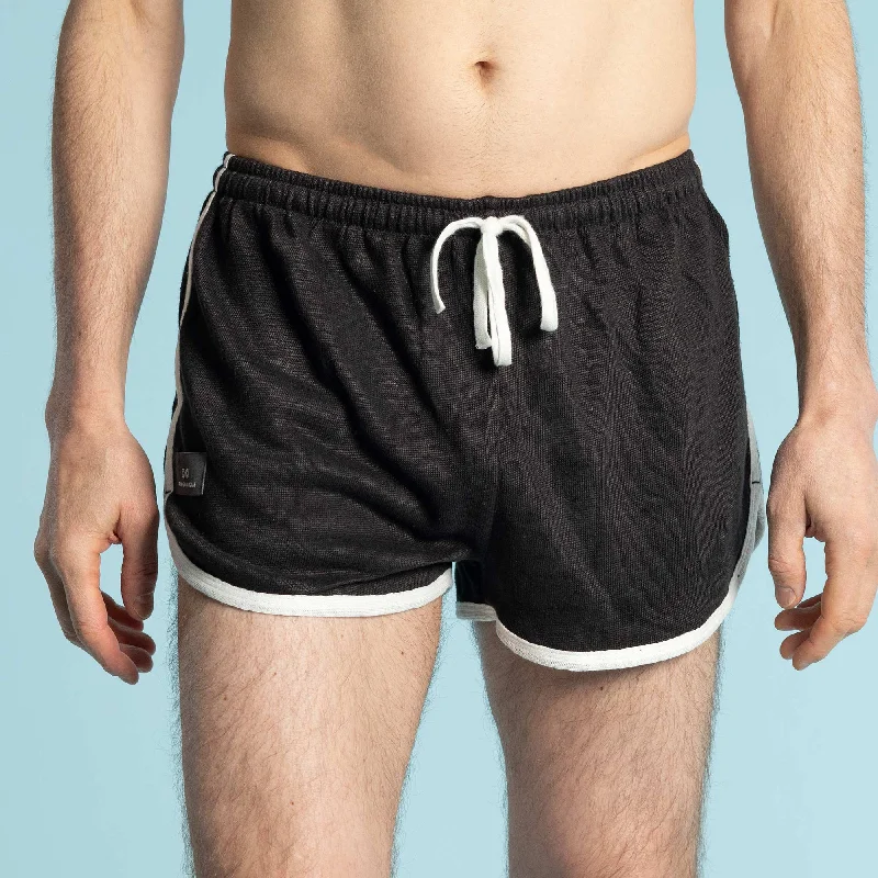 ROCKY 100% Organic Hemp Knit Running Fitness Gym Shorts (No Inside Shorts, Organic Elastic) (100% Biodegradable)