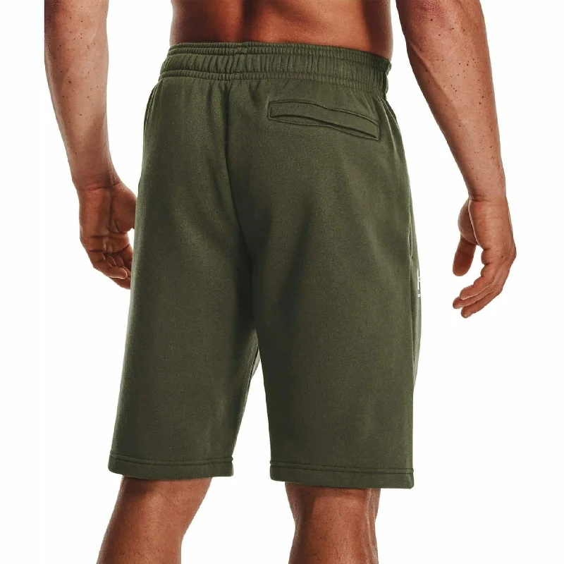 Under Armour Rival Fleece Camo Script Mens Training Shorts - Green