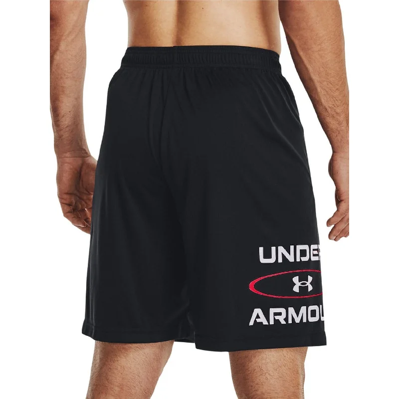 Under Armour Tech Wordmark Graphic Mens Training Shorts - Black