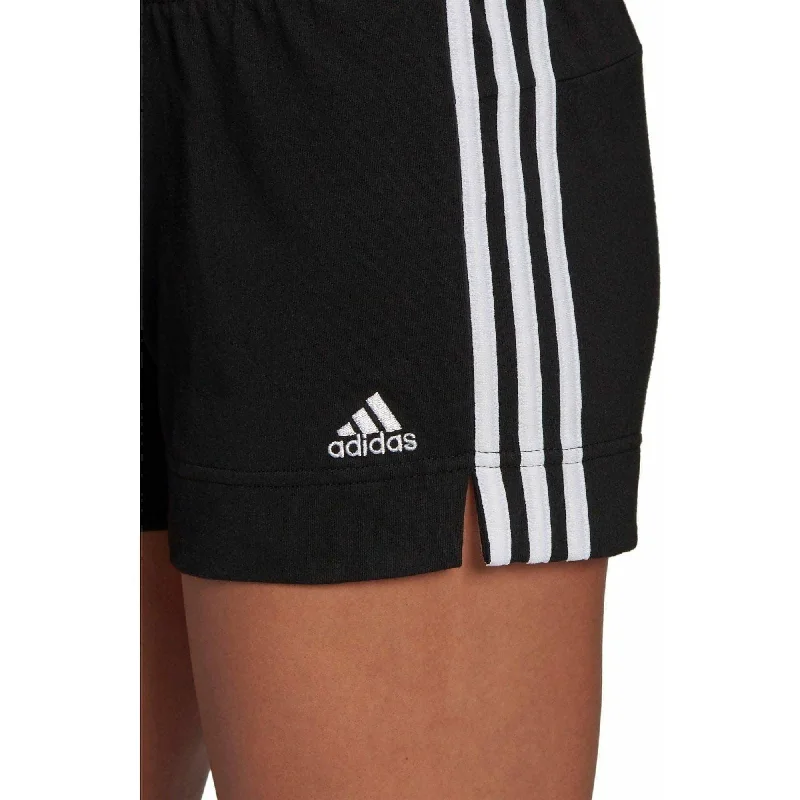 adidas Essentials Slim 3 Stripes Womens Training Shorts - Black