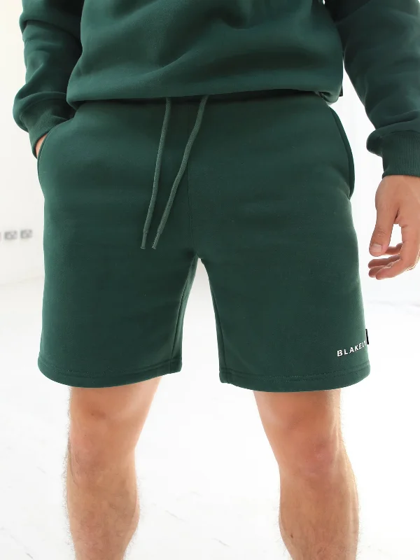 Riviera Initial Jogger Shorts - Dark Green