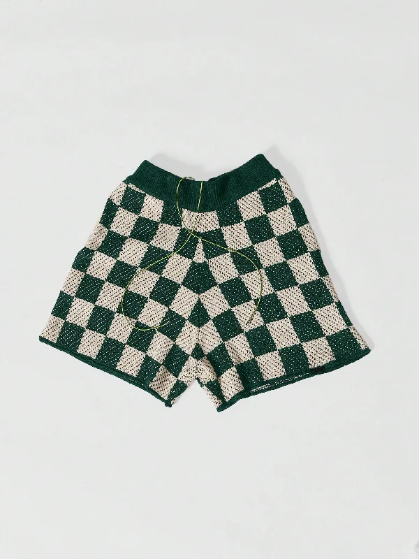 Drop Crotch Crochet Knit Short