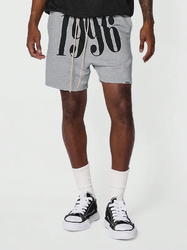 Drop Crotch Jogger Shorts With Front Graphic