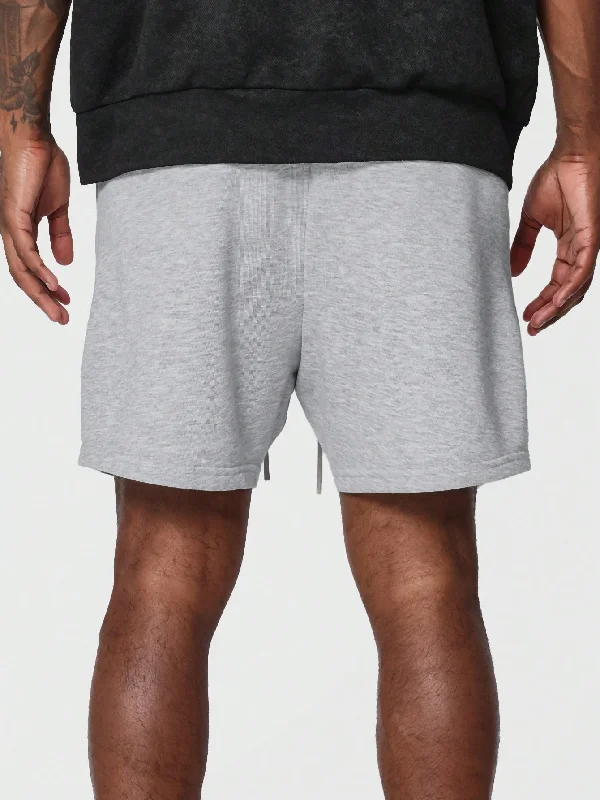 Drop Crotch Jogger Shorts With Front Graphic