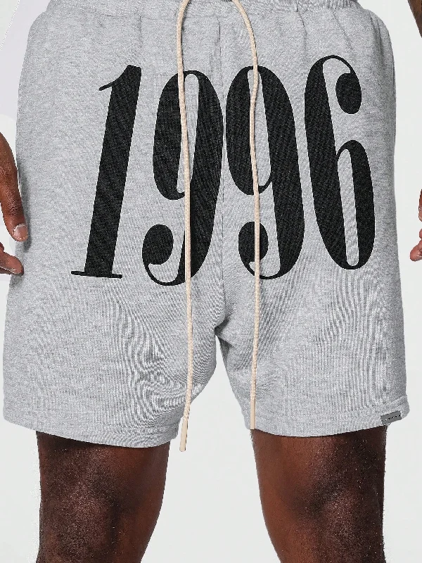 Drop Crotch Jogger Shorts With Front Graphic