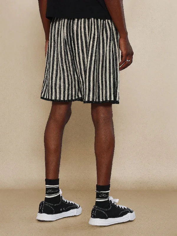 Drop Crotch Stripe Knit Short