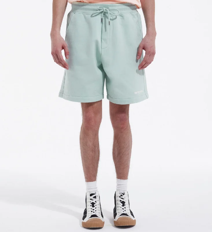 Gray Cotton Shorts With Logo And Elastic Waist