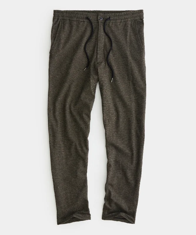 Knit Twill Pant in Black