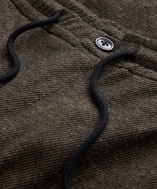 Knit Twill Pant in Black