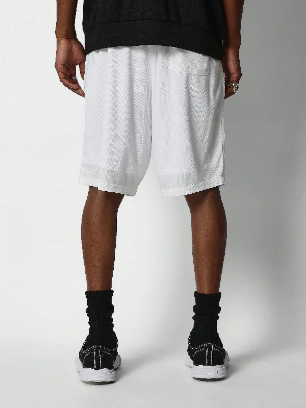 Mesh Knit Jorts Shorts With Front Graphic