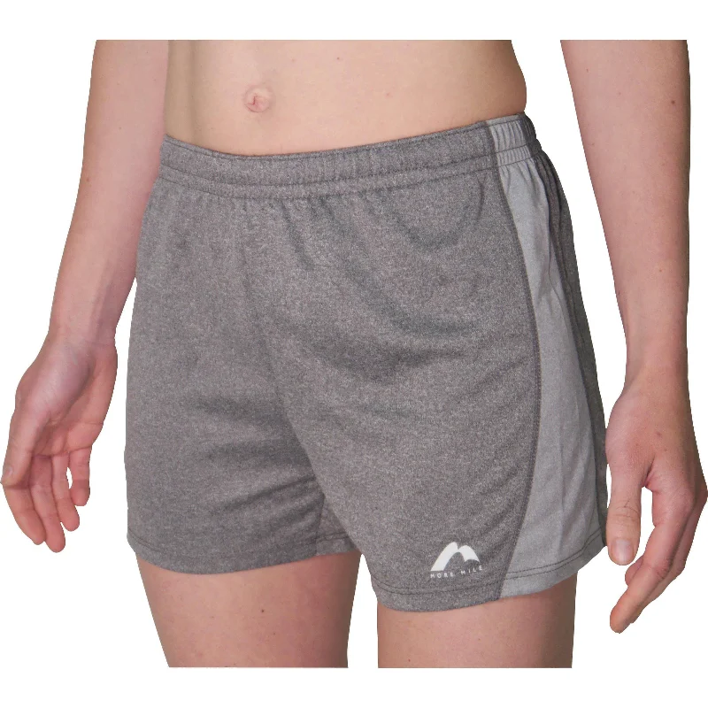 More Mile Marl Jersey Womens Training Shorts - Grey