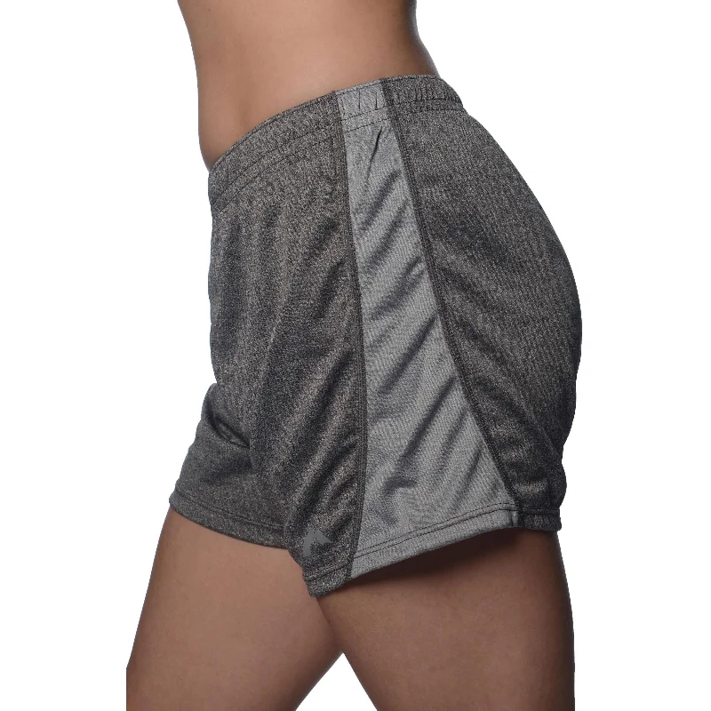 More Mile Marl Jersey Womens Training Shorts - Grey