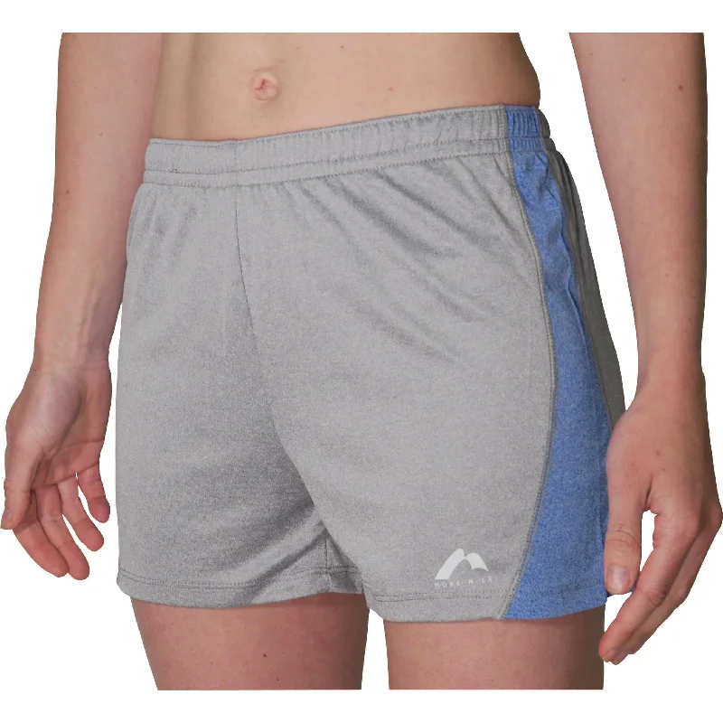 More Mile Marl Jersey Womens Training Shorts - Grey