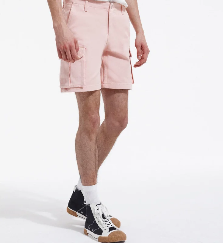 Pink Organic Cotton Shorts With Cargo Pockets