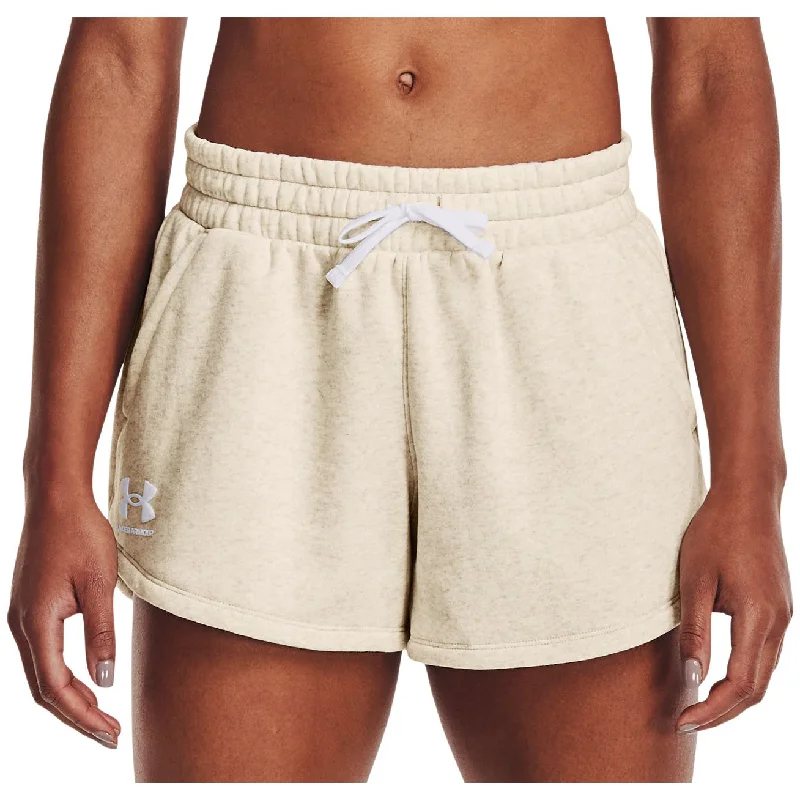 Under Armour Rival Fleece Womens Training Shorts - Beige