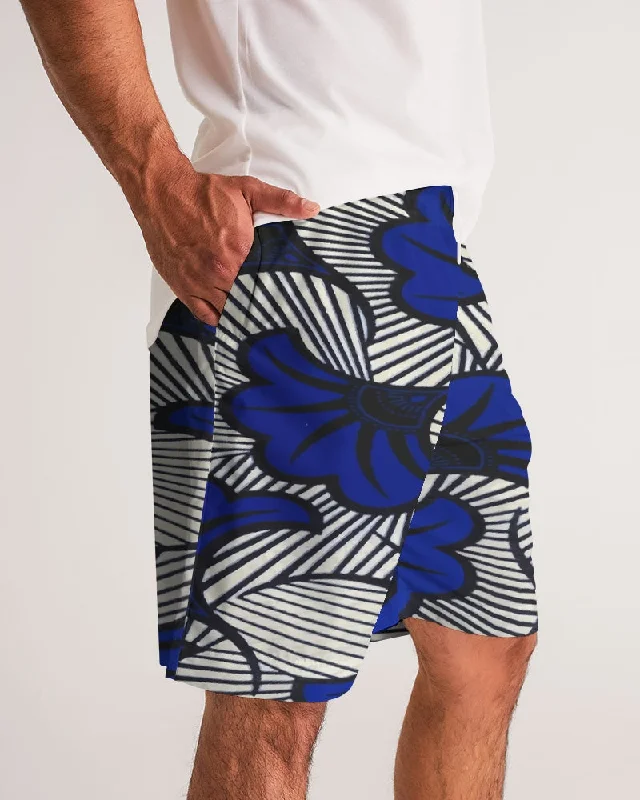 AKH African Fleurs Bleues Men's Jogger Shorts