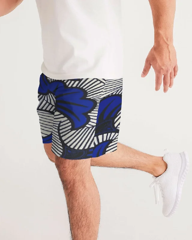 AKH African Fleurs Bleues Men's Jogger Shorts