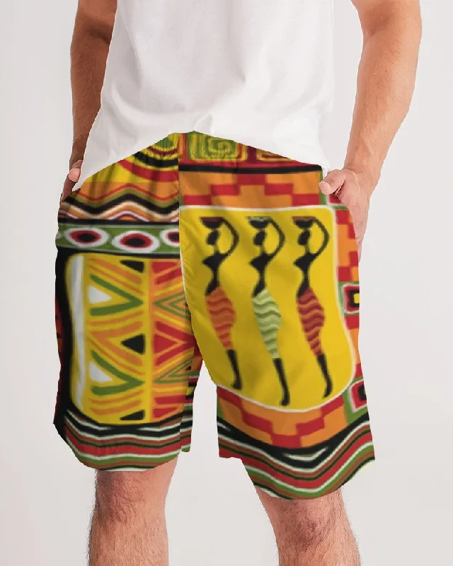 AKH African Mural Art Men's Jogger Shorts