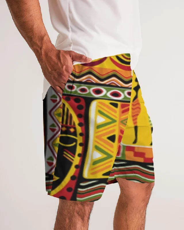 AKH African Mural Art Men's Jogger Shorts