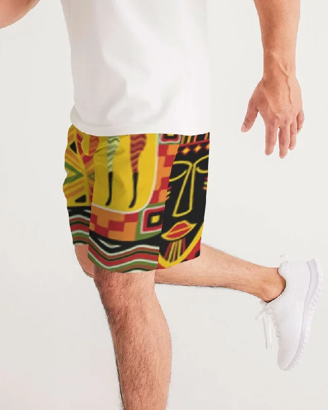 AKH African Mural Art Men's Jogger Shorts