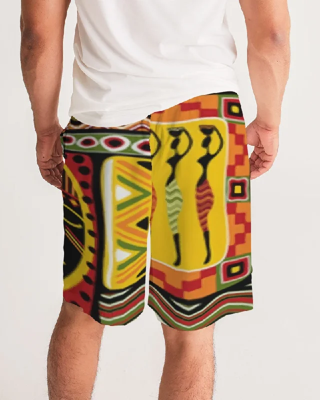 AKH African Mural Art Men's Jogger Shorts