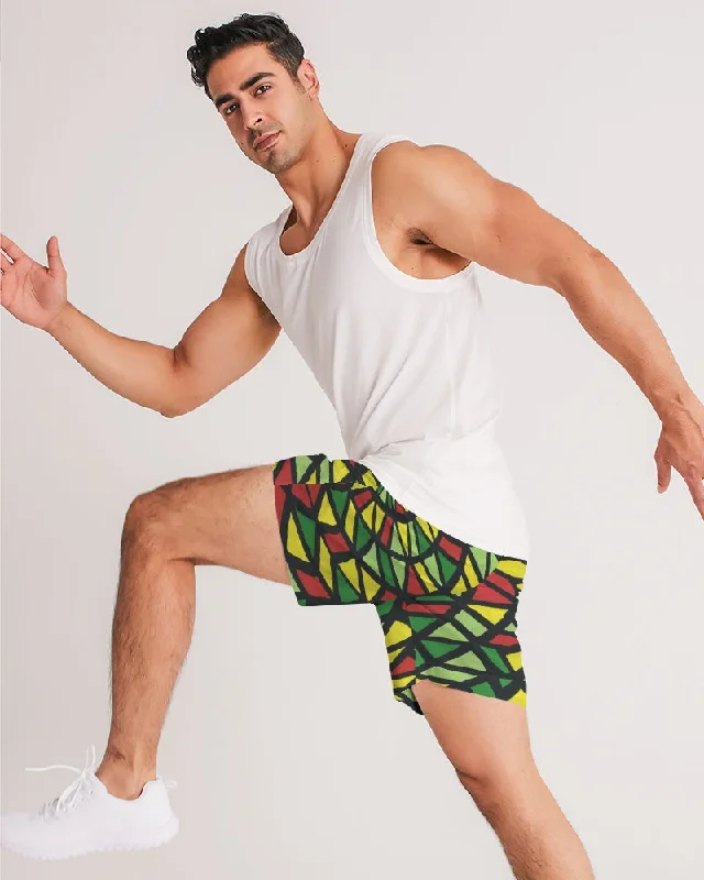 AKH African Symmetry Art Men's Jogger Shorts