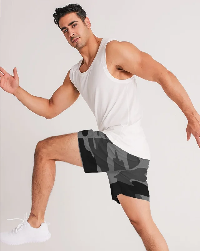 AKH Black Camouflage Men's Jogger Shorts