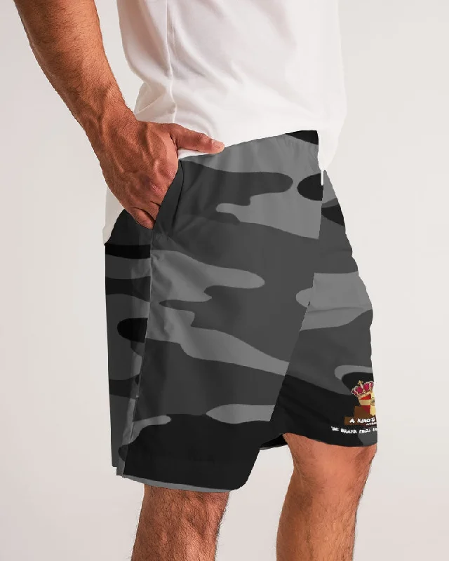 AKH Black Camouflage Men's Jogger Shorts