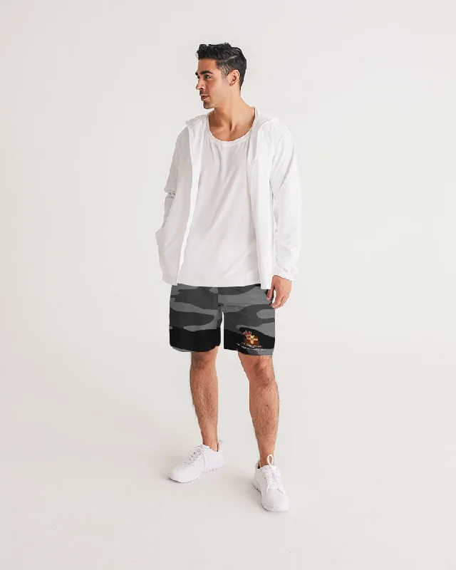 AKH Black Camouflage Men's Jogger Shorts