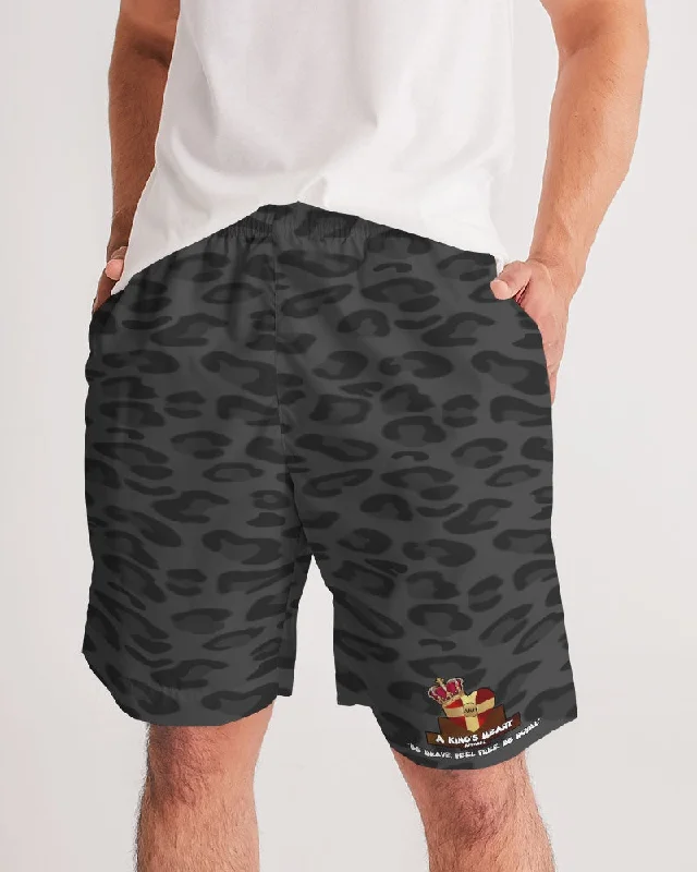 AKH Black Leopard Men's Jogger Shorts