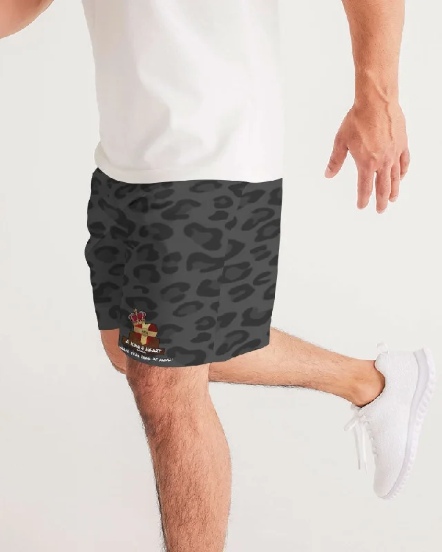 AKH Black Leopard Men's Jogger Shorts