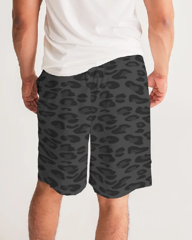 AKH Black Leopard Men's Jogger Shorts