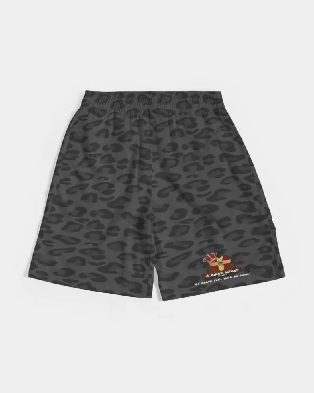 AKH Black Leopard Men's Jogger Shorts