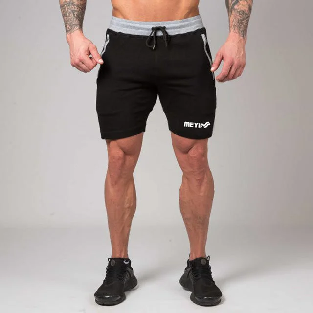 Mens gym cotton shorts Running jogging