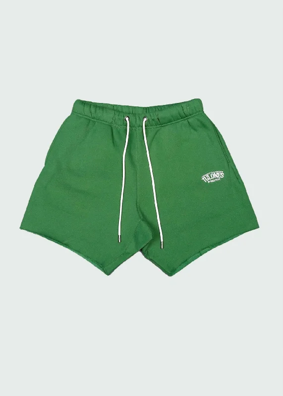 Cut Off Cotton Shorts Green