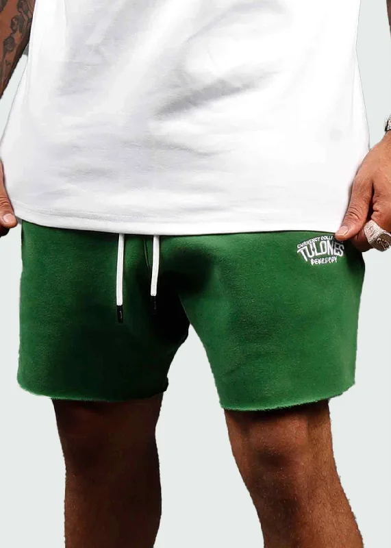 Cut Off Cotton Shorts Green