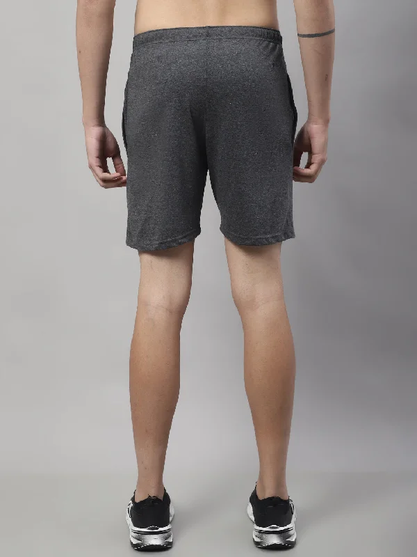 Vimal Jonney Anthracite Regular fit Cotton Shorts for Men